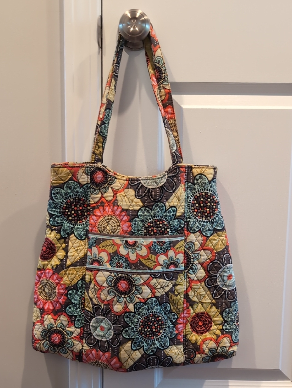 Vera Bradley Large Quilted Floral Tote Bag